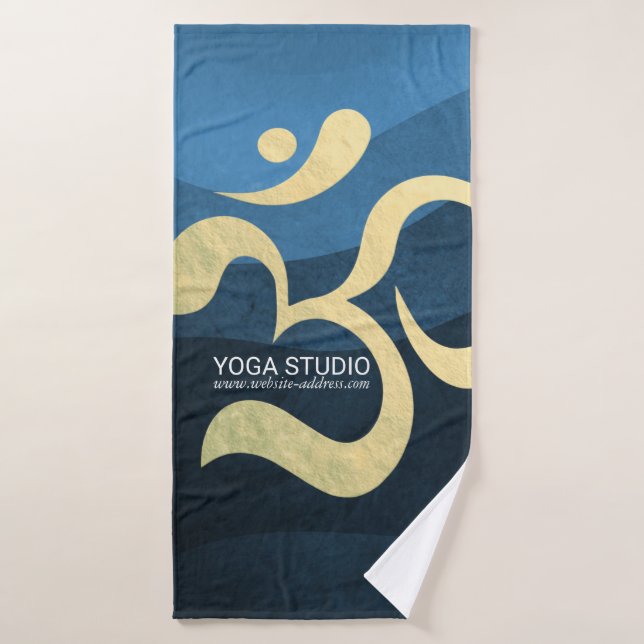 Méditation Yoga Instructeur Vie Coach OM Citations (Serviette de bain)