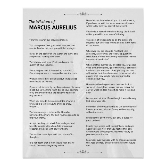 Méditations stoïques de Marcus Aurelius. Poster br (Devant)