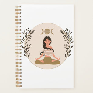 Méditer la lune de femme phases feuille boho class