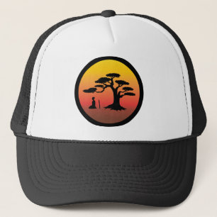 Méditer Samurai au coucher du soleil - Casquette