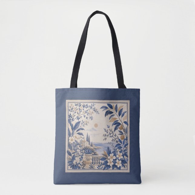 Mediterranean Blue Tote Bag (Devant)