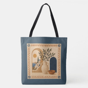 Mediterranean Olive Vase Tote Bag