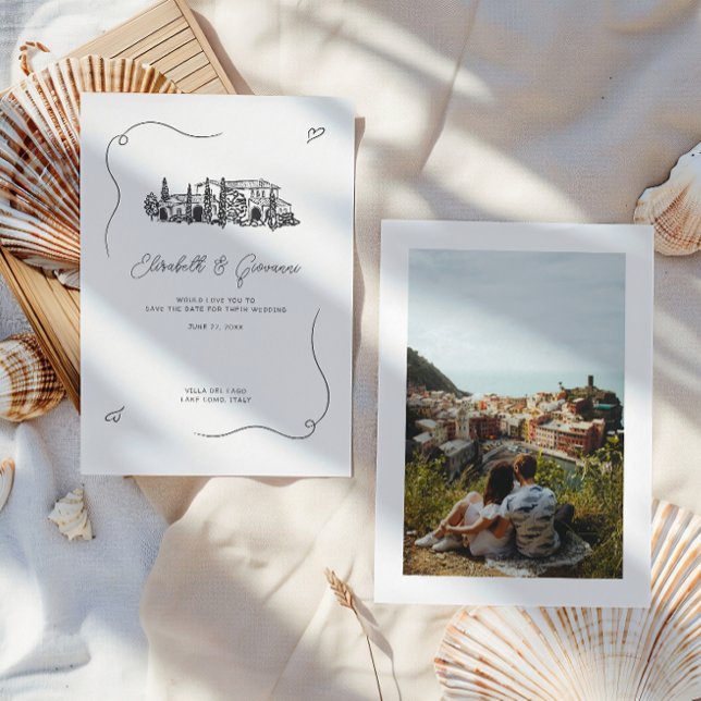 Mediterranean Villa Venue Sketch Wedding (Créateur téléchargé)