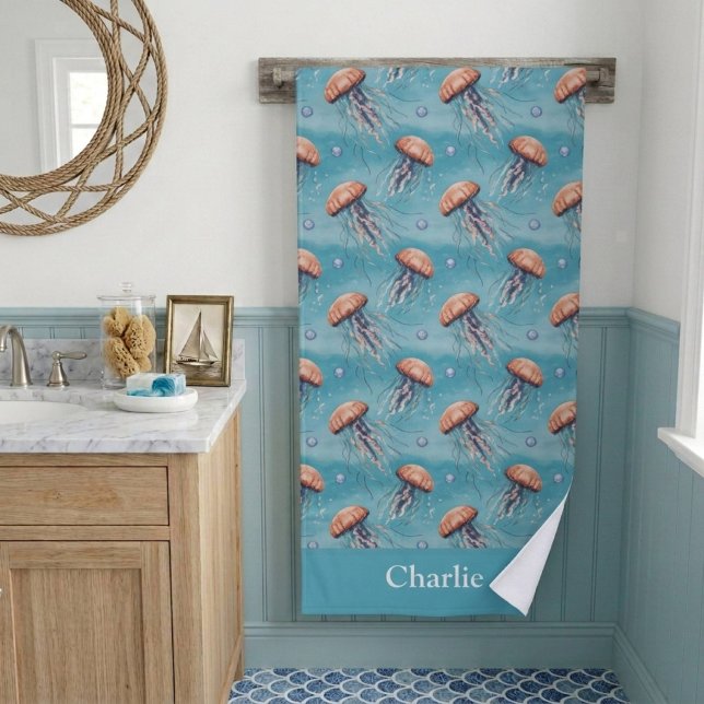 Méduse de gelée côtière à paillettes bleues (Créateur téléchargé)