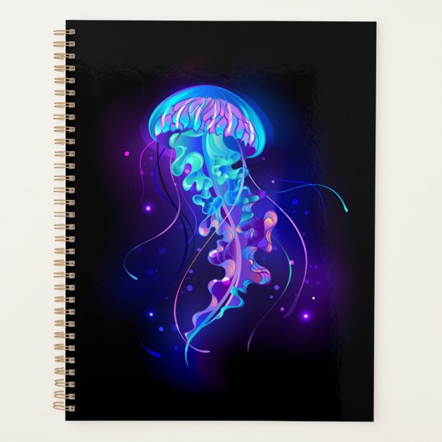 Méduse vibrante aux couleurs lumineuses (Devant)