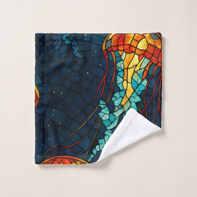 Méduses mosaïques (Gant de toilette)