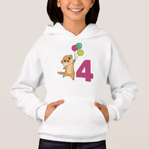 Meerkat 4e anniversaire Ballons Enfants Sweat - sh
