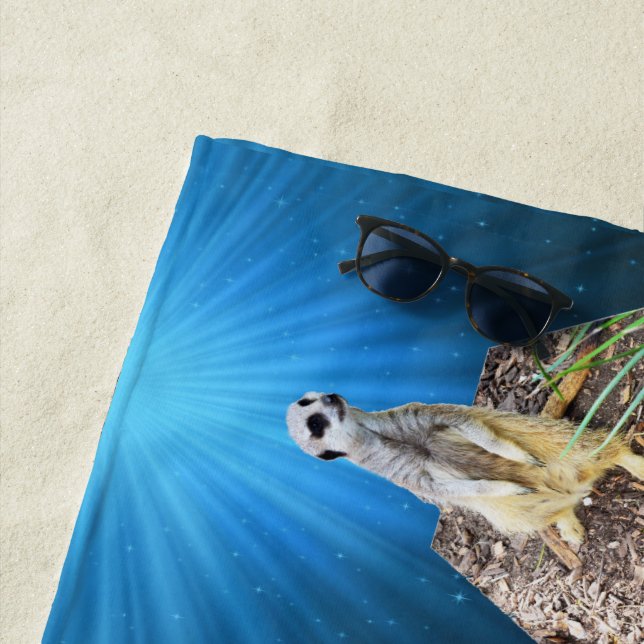 Meerkat Au Soleil, Serviette De Plage (En situation)