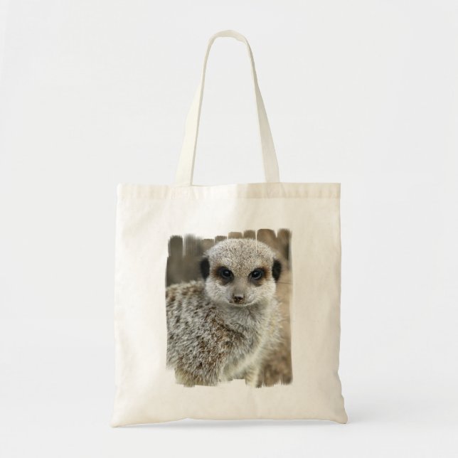 Meerkat font face au petit sac (Devant)