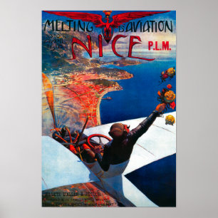 Meeting D'Aviation à Nice, France Poster