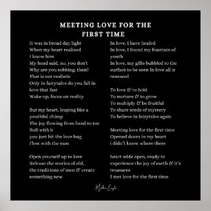 Meeting Love For the first time poem poetry poster