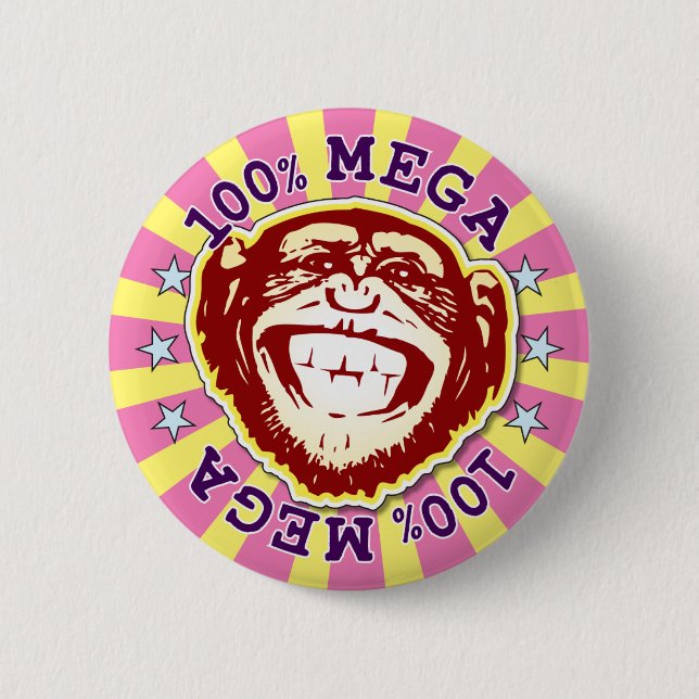 Mega 100% Funny Funky Monkey Badge (Devant)