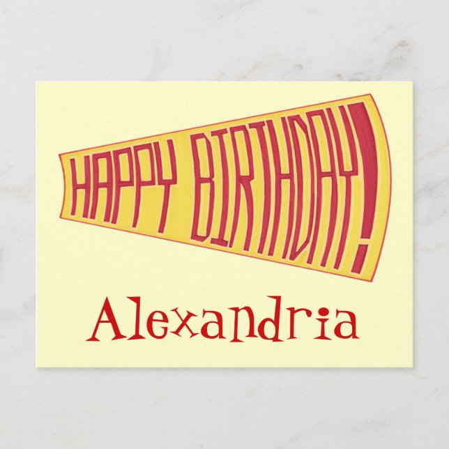 Mega Phone Bonne Anniversaire Carte postale person (Devant)