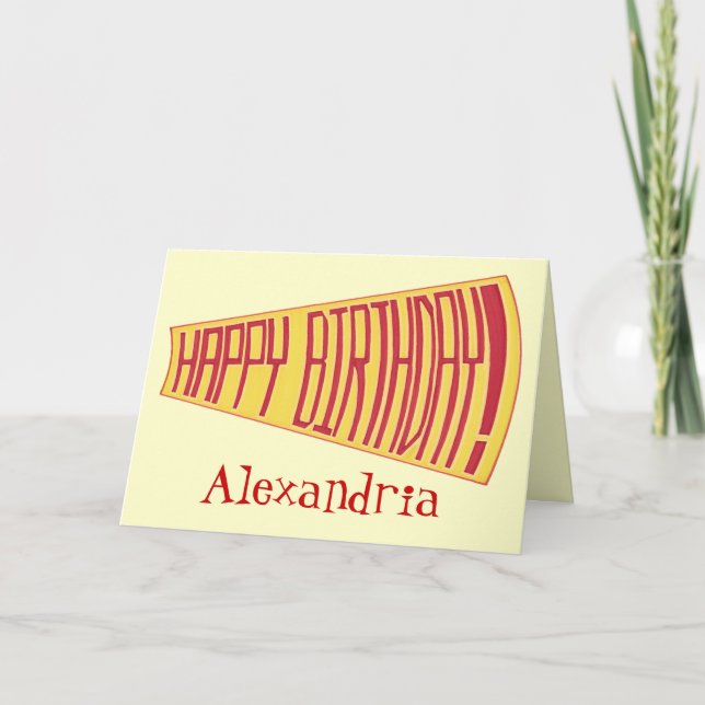 Mega Phone Happy Birthday Greeting Cartes (Devant)