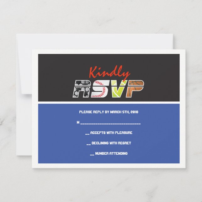 MEGA SPORTS Bar Bat mitzvah Invitation (Devant)