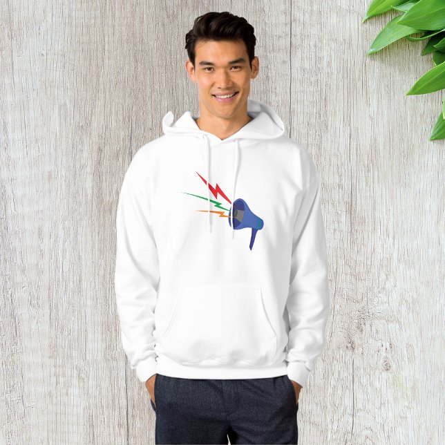 Megaphone Sound Waves Mens Sweat - shirt à capuche (Créateur téléchargé)