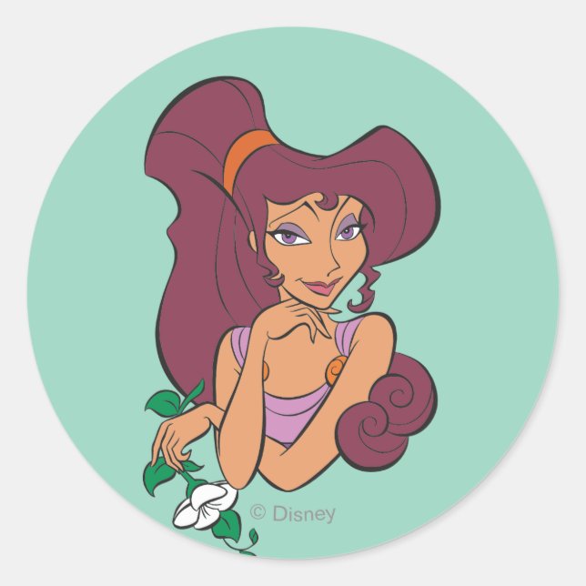 Megara Goddess at Heart Classic Round Sticker (Devant)