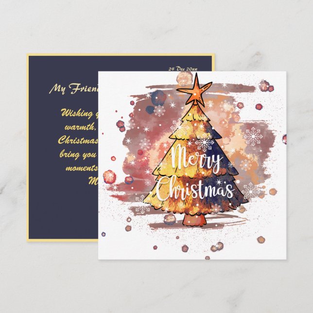 Mégical Joyeux voeux de Noël | Carte d'invitation (Devant / Derrière)