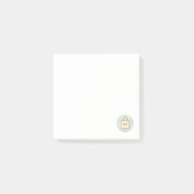 Meh Shopping Tote Post-it Notes  (Devant)