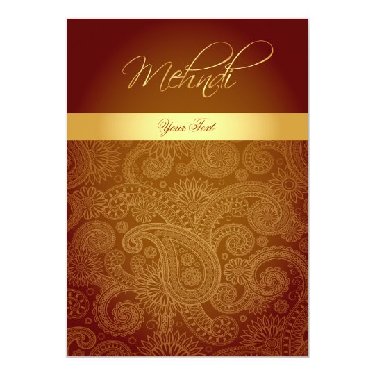 Mehndi/carte invitation de henné | Zazzle.fr