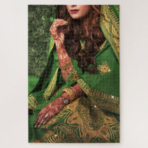 Mehndi Henna, Indian Bride Jigsaw Puzzle 1014 pc.