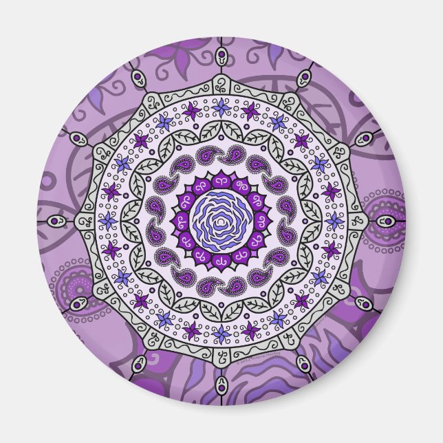 Mehndi Imaginaire Aimant Argent (Devant)