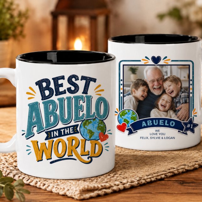Meilleur Abuelo du Monde Mug Photo (Créateur téléchargé)
