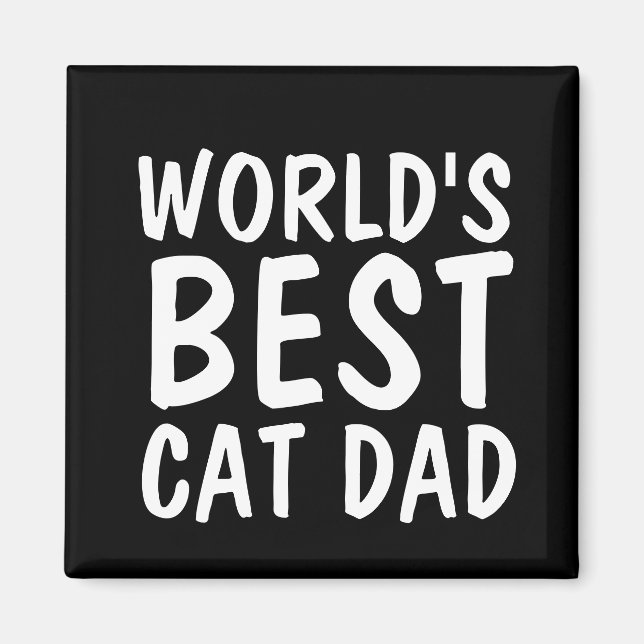 MEILLEUR Aimants CAT DAD Fridge AU MONDE (Devant)
