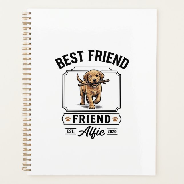Meilleur ami Alfie Conception amateur de chien vin (Devant)