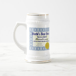 Meilleur ami de la bière Stein Mug