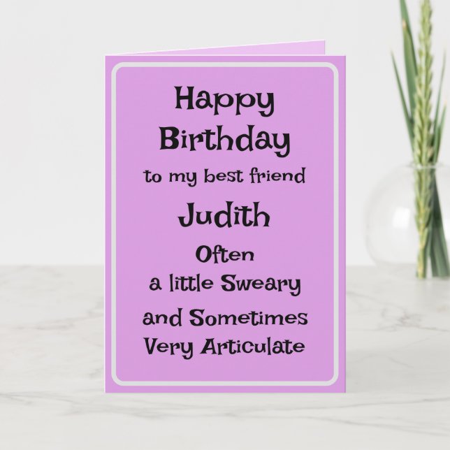 Meilleur Ami Funny Carte Anniversaire (Devant)