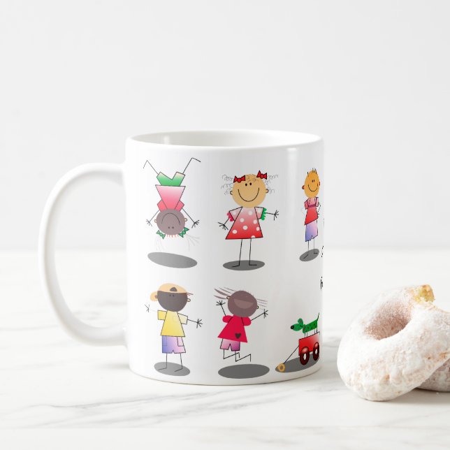Meilleur Ami Garçons Et Filles Café Mug (Avec donut)