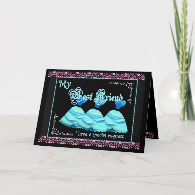 Meilleur Ami Maid of Honor Invitation Turquoise Go (Devant)