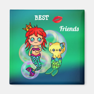 Meilleur ami Mermaids Magnet