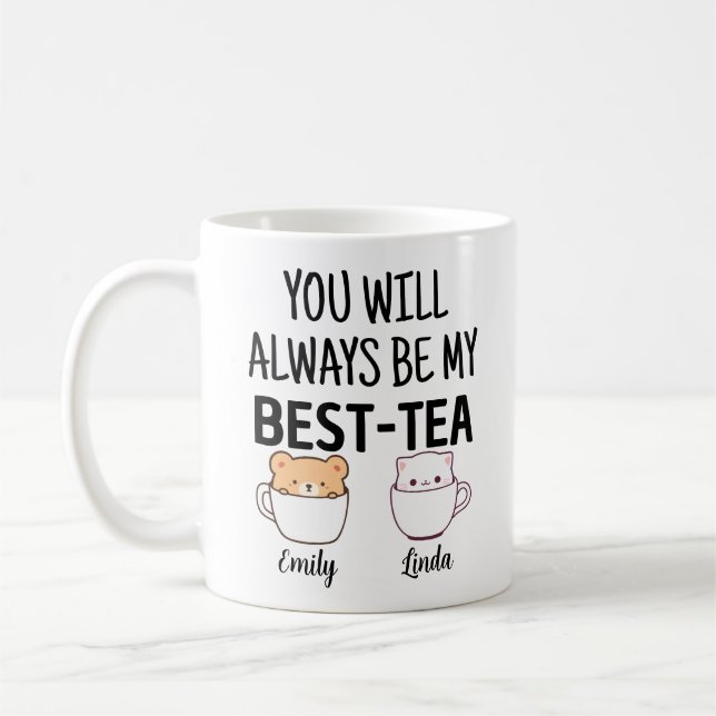 Meilleur Ami Nom Meilleur Bestie Mug (Gauche)