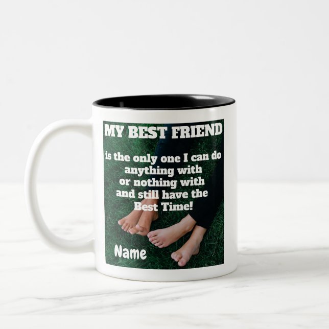 Meilleur Ami Personnalisé Café Mug (Gauche)