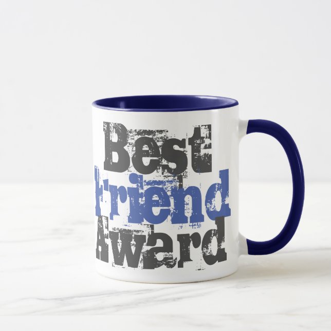 Meilleur ami Prix dans un mug bleu et gris (Droite)