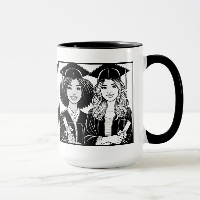 Meilleur Amis Diplôme Mug à deux tons (Droite)