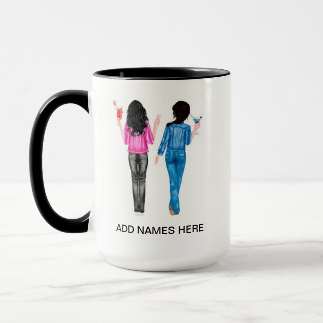 Meilleur Amis Personnalisable Café Mug (Gauche)