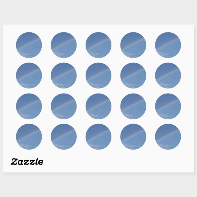 Meilleur Autocollant Rond Classique de Couleur Uni (Feuille)