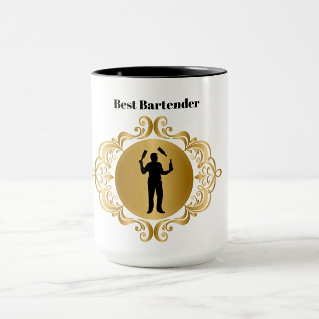 Meilleur barman de Mug pour barmans masculins (Centre)