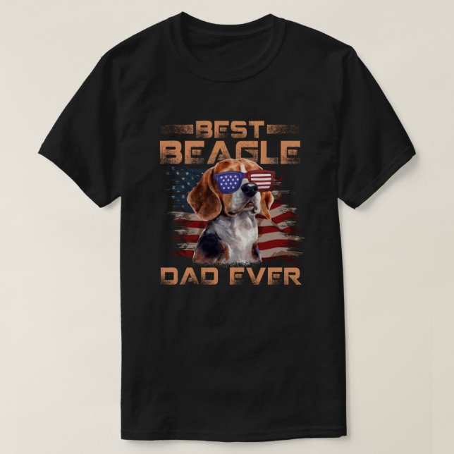 Meilleur Beagle papa jamais Tshirt Amoureux des ch (Design devant)