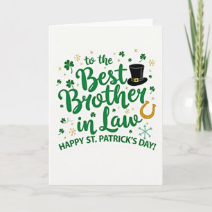 Meilleur Beau Frère Carte de la Saint-Patrick
