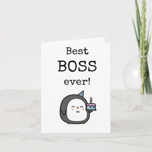 Meilleur Boss, Carte d'Appréciation, Mignonne (Devant)