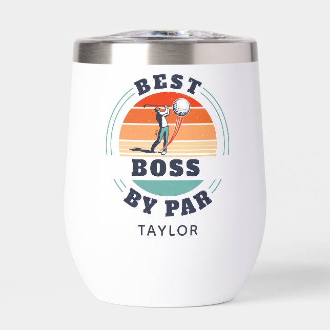 Meilleur Boss Par Par Custom Retro Golf Employeur (Avant)