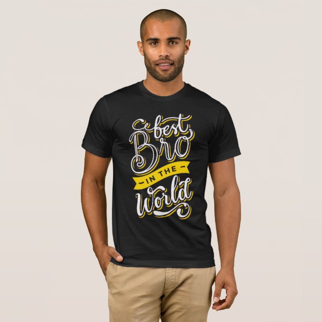 Meilleur Bro au monde - T-shirt Retro (Devant entier)