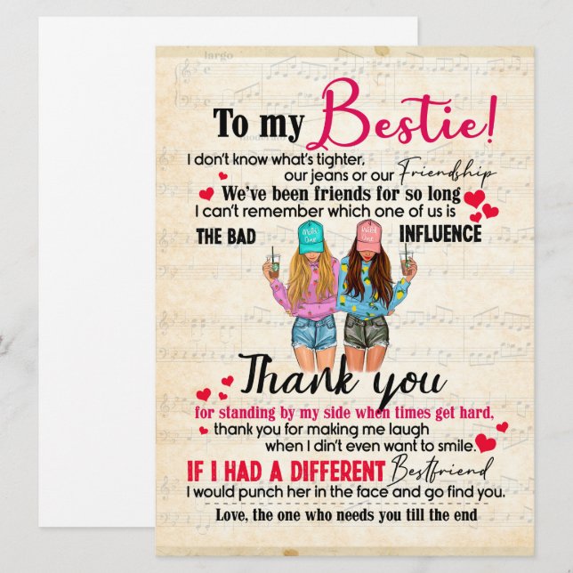 Meilleur Cadeau Ami, Drôle Jour Amitié Cadeaux (Devant / Derrière)