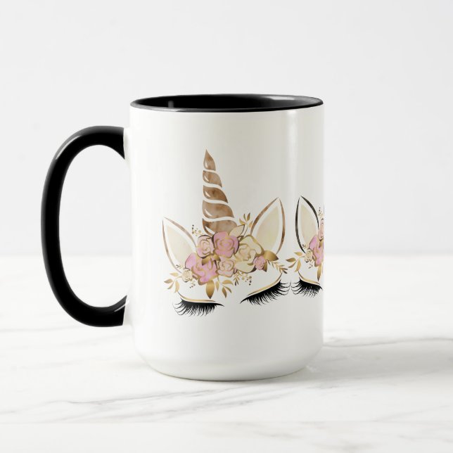 Meilleur cadeau d'ami Deux licornes aquarelle Mug (Gauche)