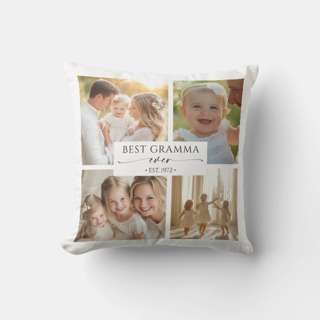 Meilleur Cadeau de Coussin de Collage Photo pour M (Recto)