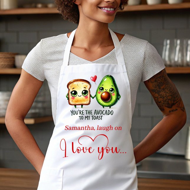 Meilleur Cadeau de la Saint-Valentin Tablier de Cu (Personalized Funny Food Valentine Apron Love Gift)